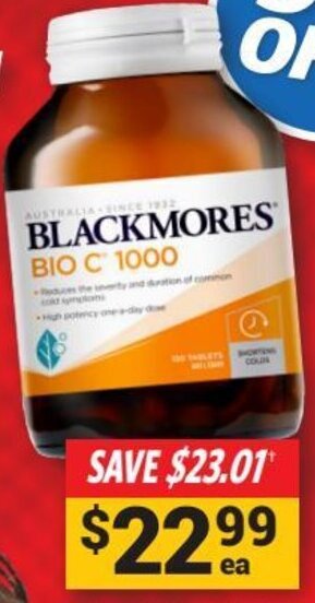 Cincotta Chemist Blackmores Bio C 1000 150 Tablets. offer
