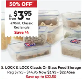 Harris Scarfe Classic or Glass Food Storage offer