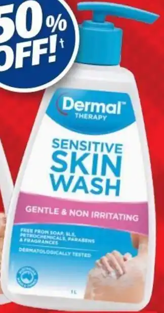 Cincotta Chemist Dermal Theraphy Sensitive Skin Wash 1L offer