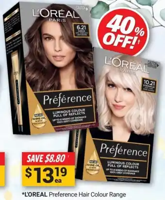 Cincotta Chemist L'Oreal Preference Hair Colour Range offer