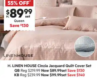 Harris Scarfe Cinzia Jacquard Quilt Cover Set QB offer