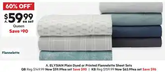 Harris Scarfe Plain Dyed or Printed Flannelette Sheet Sets QB offer