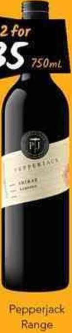 Cellarbrations Pepperjack Range 750ml offer