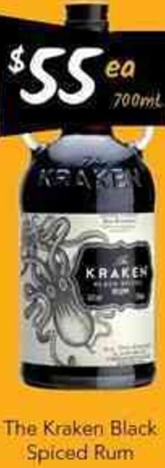 The Kraken Black Spiced Rum 700ml