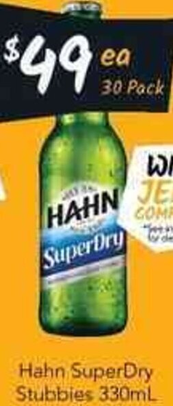 Cellarbrations Hahn SuperDry Stubbies 330ml offer
