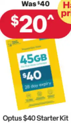 Australia Post Optus $40 Starter Kit offer