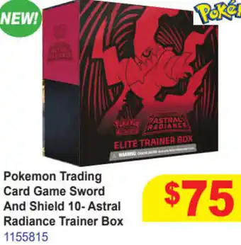 Mr Toys Pokemon Trading Card Game Sword And Shield 10- Astral radiance Trainer Box 1155815 offer