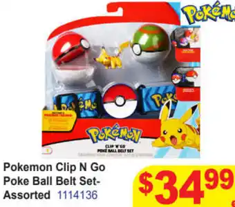 Mr Toys Pokemon Clip N Go Poke Ball Belt Set- Assorted 1114136 offer