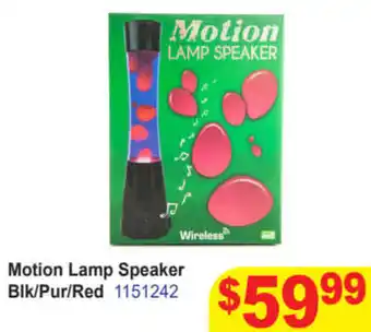 Mr Toys Motion Lamp Speaker Blk/Pur/Red 1151242 offer