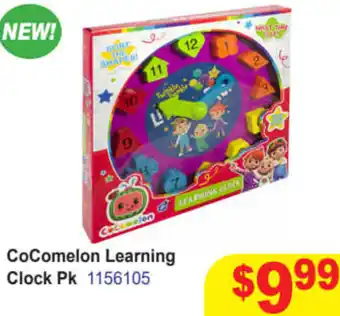 Mr Toys CoComelon Learning Clock Pk 1156105 offer