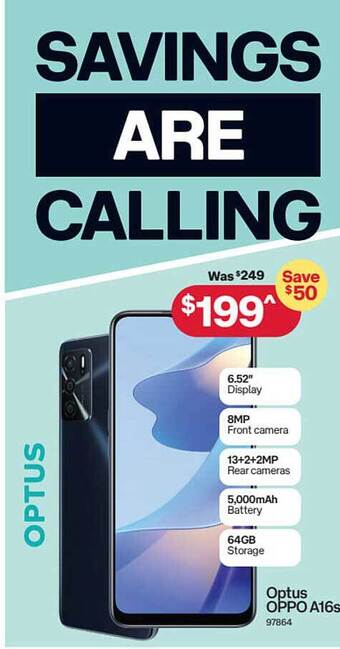 Australia Post Optus Oppo A16s offer