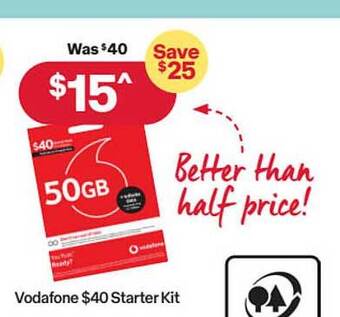 Australia Post Vodafone Starter Kit offer