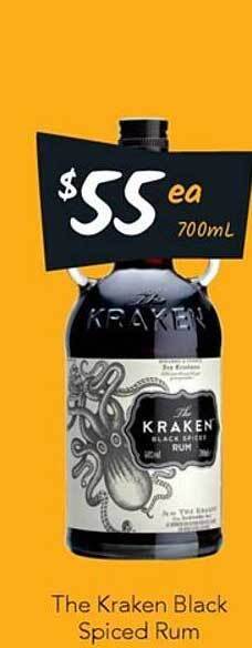 Cellarbrations The Kraken Black Spiced Rum offer