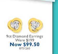 Prouds 9ct Diamond Earrings offer