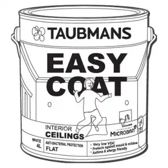 Bunnings Taubmans 4L ‘Easycoat’ Ceiling Paint offer