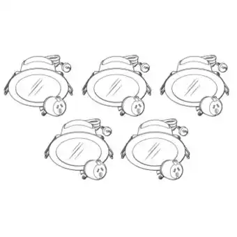 Bunnings Arlec 9W LED Downlights Pack of 5 offer