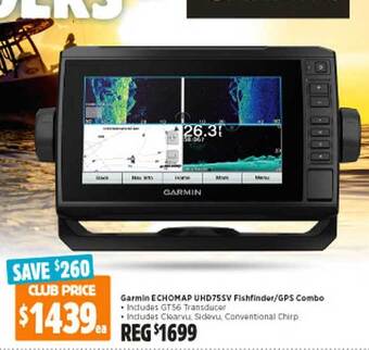 Anaconda Garmin Echomap Uhd75sv Fishfinder Gps Combo offer