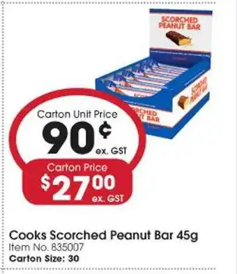 Cooks Scrched Peanut Bar