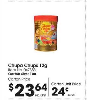 Campbells Wholesale Chupa Chups offer
