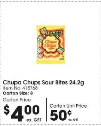 Campbells Wholesale Chupa Chups Sour Bites offer