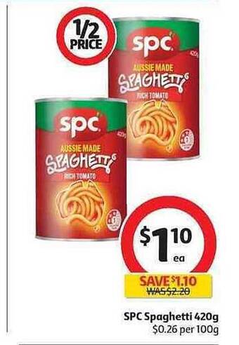 Coles SPC Spaghetti 420g offer