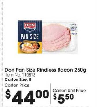 Don Pan Size Rindless Bacon