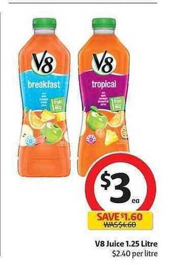 Coles V8 Juice 1.25 Litre offer