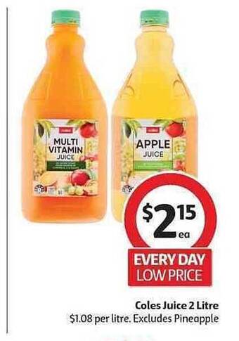 Coles Coles Juice 2 Litre offer