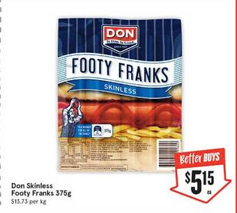 Don Skinless Footy Franks