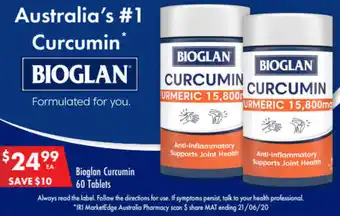 Pharmacy4Less Bioglan Curcumin 60 Tablets offer