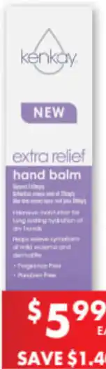 Pharmacy4Less Kenkay Extra Relief Hand Balm 50gm offer