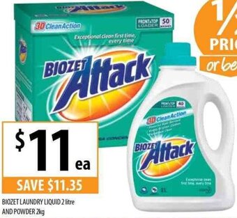 Biozet Laundry Liquid 2 Litre And Powder 2kg