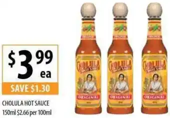 Supabarn Cholula Hot Sauce 150ml $2.66 per 100ml offer