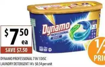 Supabarn Dynamo Professional 7 In 1 Disc Laundry Detergent 14's $0.54 Per Unit offer