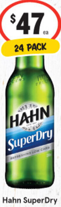 IGA Liquor Hahn SuperDry 24 Pack offer