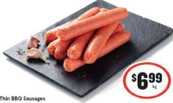 IGA Thin BBQ Sausages offer