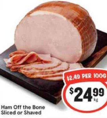 IGA Ham Off The Bone Sliced or Shaved offer