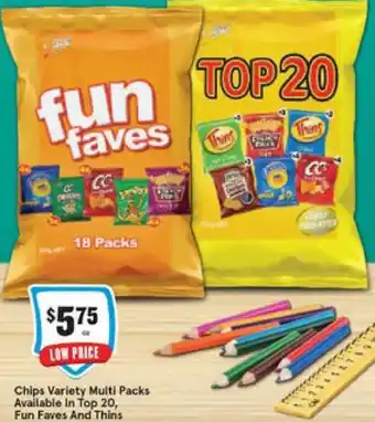 IGA Chips Variety Multi Packs Available In Top 20, Fun Faves And Thins offer