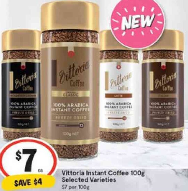 Vittoria Instant Coffee 100g Selected Varieties offer at IGA