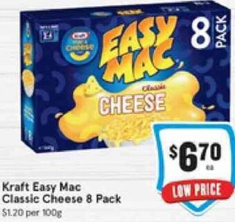 IGA Kraft Easy Mac Classic Cheese 8 Pack offer