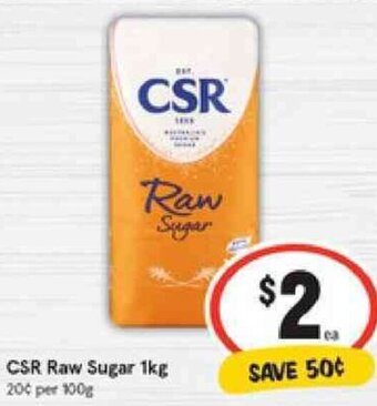 IGA CSR Raw Sugar 1Kg offer