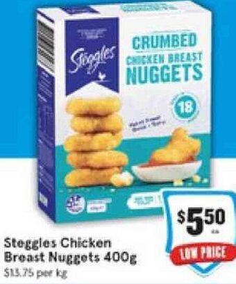 IGA Steggles Chicken Breast Nuggets 400g offer