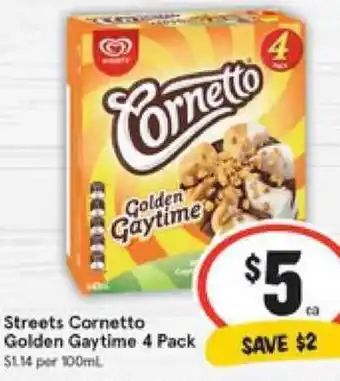 Streets Cornetto Golden Gay Time 4 Pack