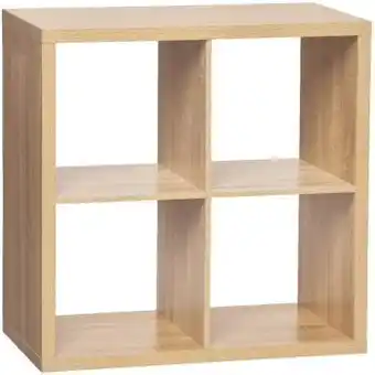 Officeworks Otto Horsen 4 Cube Bookcase - Brown offer