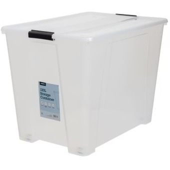 Officeworks J.Burrows Storage Container with Lid 120L offer