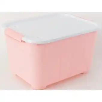 Otto Stackable Storage Tub on Wheels 52L - Pink