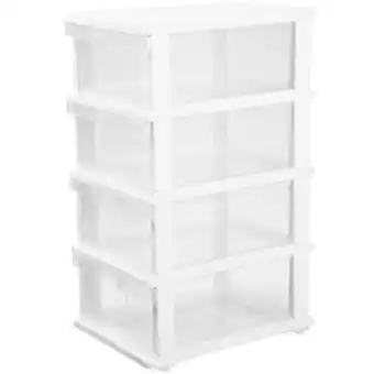 Officeworks J.Burrows 4 Drawer Storage Tower - White offer