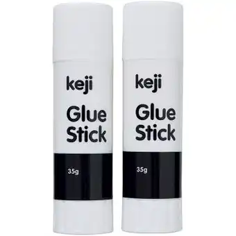 Officeworks Keji 2 Pack Glue Sticks 35g offer