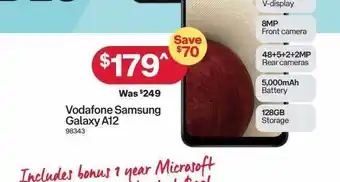 Australia Post Vodafone Samsung Galaxy A12 offer