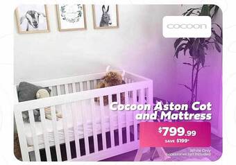 Baby Kingdom Cocoon Aston Cot And Mattress offer